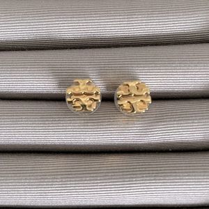 EUC Tory Burch gold stud earrings